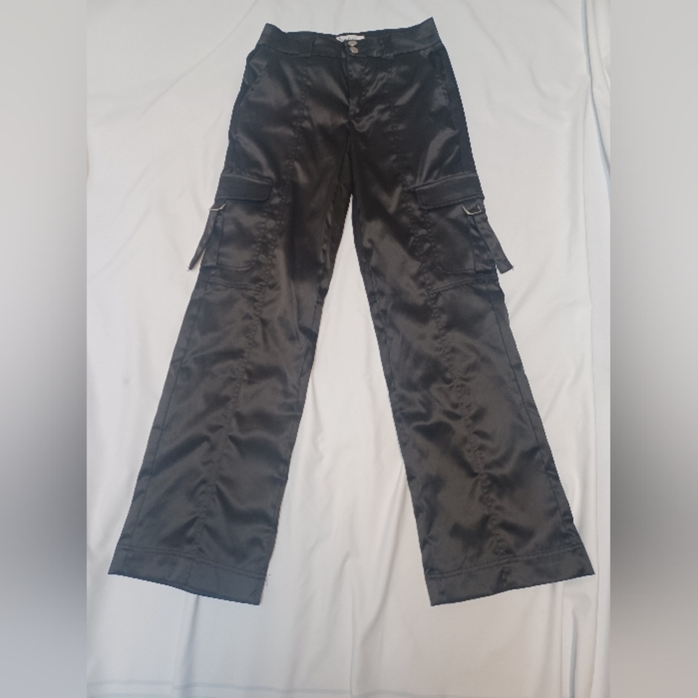 love Fire Women Size 3 Black Brown Wide Leg Jumpsuit